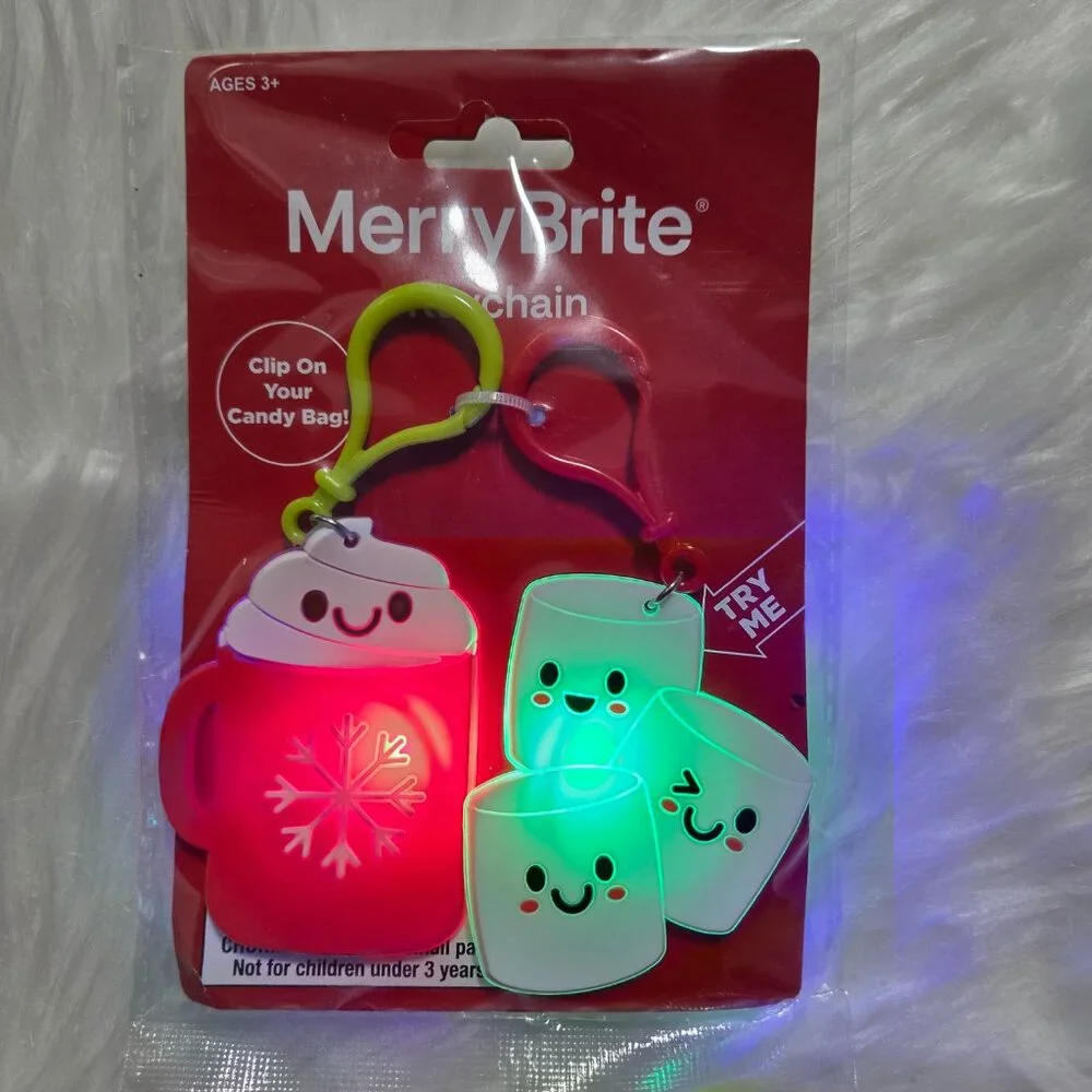 MerryBrite Hot Cocoa & Marshmallows Keychain Set